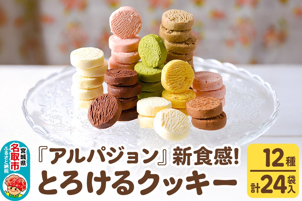 
                  アルパジョン 新食感！ とろける クッキー 12種 計24袋入 ベルギー産 チョコレート 使用 [益野製菓 ムッシュマスノアルパジョン]
                