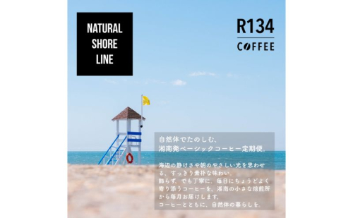 R134 COFFEE / コーヒー / Natural Shore Line / Standard / 100g 粉 x 2種 / 3ヶ月連続定期便