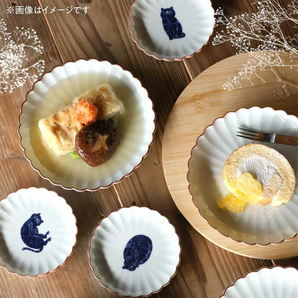 【波佐見焼】呉須猫 取皿 〈三日月〉2点セット 食器【西海陶器】[OA484]