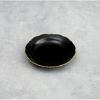 「モダン黒マット輪花小皿/5枚組」手のひらサイズの有田焼 深海三龍堂 豆皿 豆小皿 菓子皿 食器 おしゃれ 黒い皿 シンプルなお皿 A30-304_イメージ5