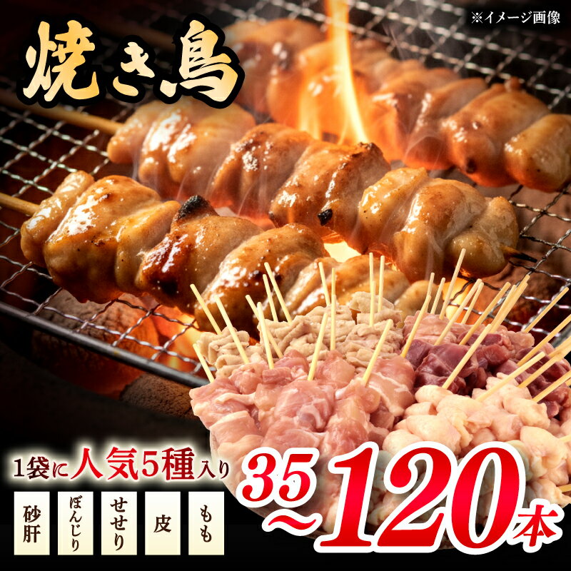 【ふるさと納税】 焼き鳥 5種盛 35〜120本 もも 皮 せせり 砂肝 ぼんじり 小分け やきとり 焼鳥 鶏肉 とりにく とり 鳥 鶏 串 串焼き おつまみ あて BBQ 焼き鳥セット おいしい バーベキュー アウトドア 冷凍 母の日 父の日 サトウフーズ 新潟県 新発田市 satofoods005P