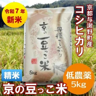 ふるさと納税 与謝野町 令和7年産米「京の豆っこ米」精米5kg　低農薬コシヒカリ　京都与謝野町　【伊達農園】