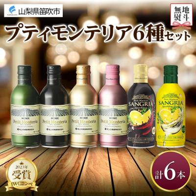ふるさと納税 笛吹市 無地熨斗 プティモンテリア 6種セット 計6本入 モンデ酒造 山梨県 笛吹市