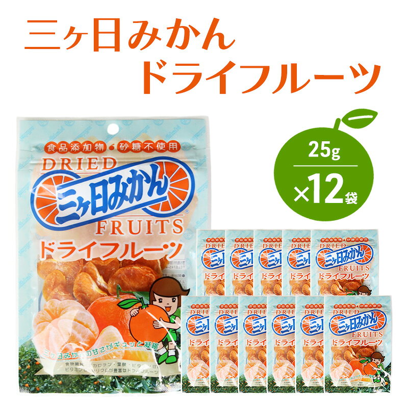 【ふるさと納税】三ヶ日みかんドライフルーツ 低温 25g×12袋 じっくり 乾燥 ミカン ヘルシー おやつ 静岡県浜松市