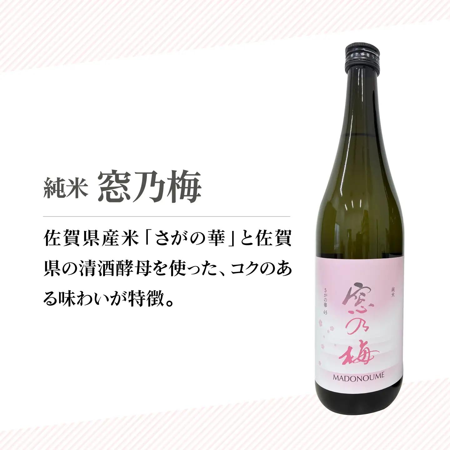 【The SAGA 認定酒】 窓乃梅 飲み比べセット（720ml×2本）【白木酒店】 日本酒 純米酒 四合瓶[HAQ052]
