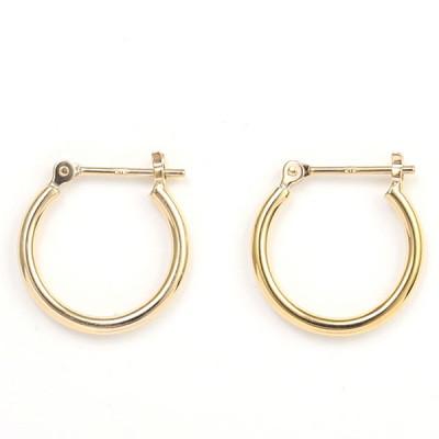 ふるさと納税 昭和町 K18　フープピアス　111630　　　　　　　太さ1.5mm ・直径15.0mm