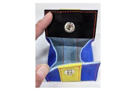 No.154 野球グローブの革製 手作り コインケースBLYO