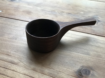 ブラックウォルナットのコーヒーメジャースプーン10g　木製【WOOD STUDIO KUZE’S】 MBA005