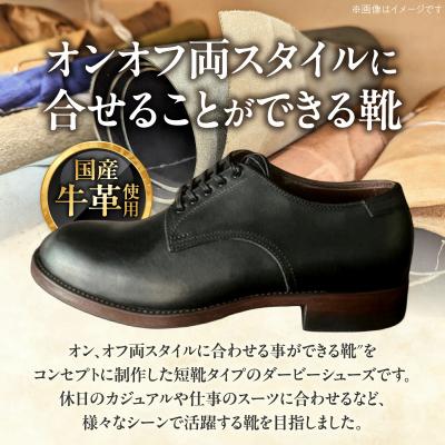 ふるさと納税 小牧市 ハンドメイド短靴(ダービーシューズ)　サイズ26.0cm[212M02-05] |  | 01