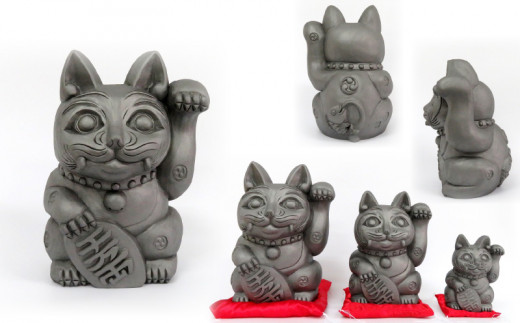 三州鬼瓦工芸品　招鬼猫 「きばニャンコ１０号」_25-076-1