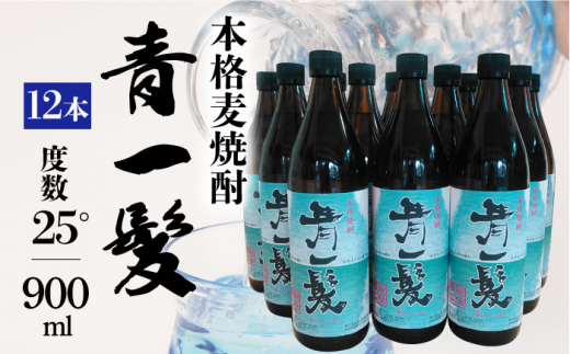 【3年以上貯蔵熟成！】本格 麦焼酎 青一髪 25° 900ml×12本 / 麦焼酎 むぎじょうちゅう 焼酎 麦 しょうちゅう むぎ 酒 お酒 さけ ギフト プレゼント 贈り物 / 南島原市 / 久保酒造場 [SAY001] 