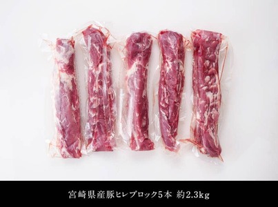 豚肉 ※令和7年7月発送※ 宮崎県産 豚肉 ヒレブロック 5本国産豚肉 九州産豚肉 冷凍豚肉