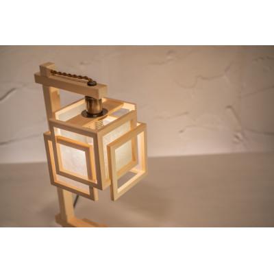 ふるさと納税 中野区 【国産檜】スタンドライト『旬ミニ shun-mini』 白×銀鼠　A550-B |  | 02