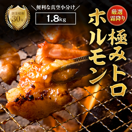 霜降り 極みトロホルモン 1.8kg 秘伝のタレ付き | 国産 極トロホルモン 霜降り ホルモン 冷凍 真空パック 家庭用 ホルモンうどん　八島丹山 京都 舞鶴