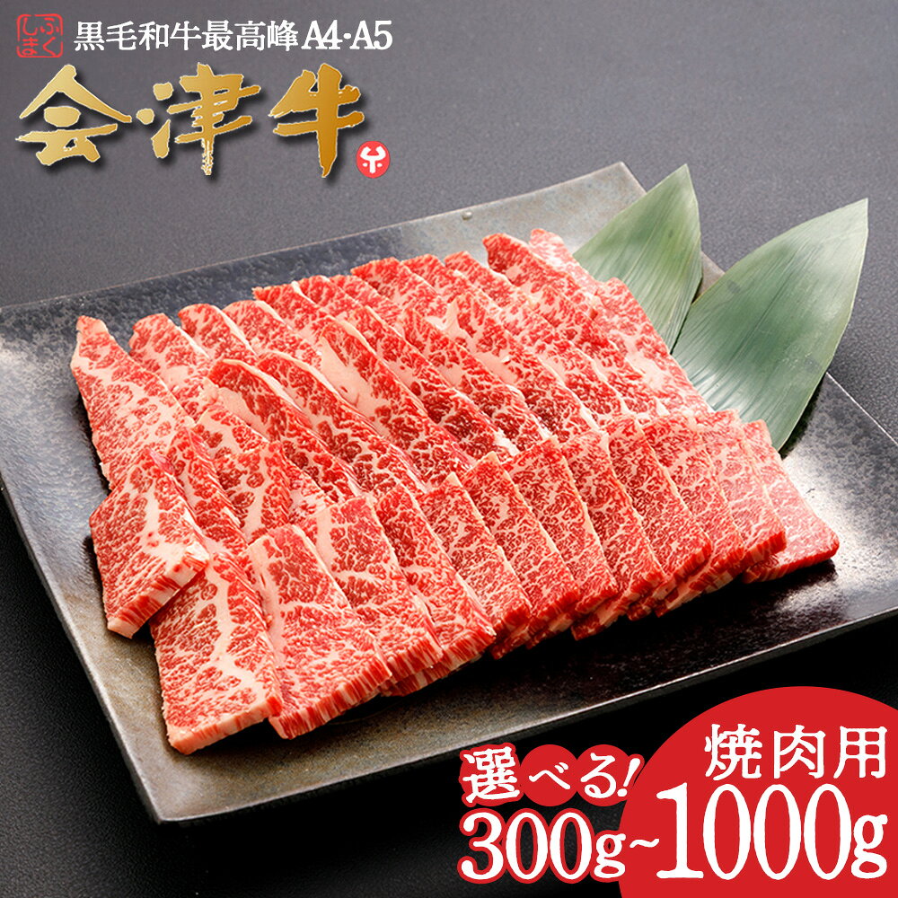 【ふるさと納税】牛肉 国産 黒毛和牛 焼肉 【選べる内容量！300g・500g・1,000g】 A5 A4 冷凍 会津 喜多方産　【07208-0291・0878・0879】