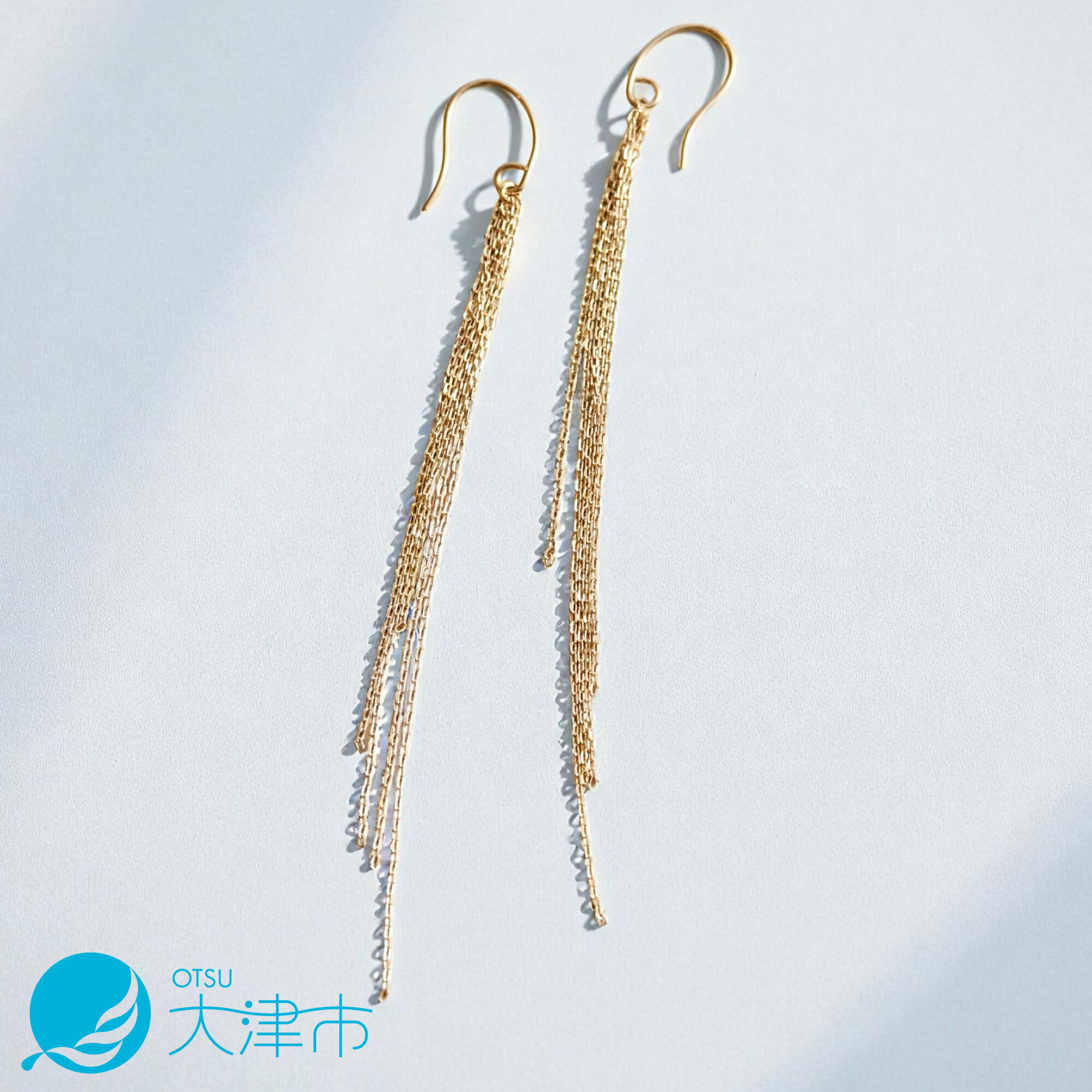 【ふるさと納税】【K18イエローゴールド チェーンピアス】最長8cmの5本ライン モテ感あふれ たっぷり揺れる 両耳セット SP1001-K18 / 金 ゴールド ジュエリー アクセサリー ギフト プレゼント レディース シンプル 定番