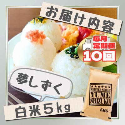 ふるさと納税 江北町 【毎月定期便】『夢しずく』白米5kg(江北町)全10回 |  | 02