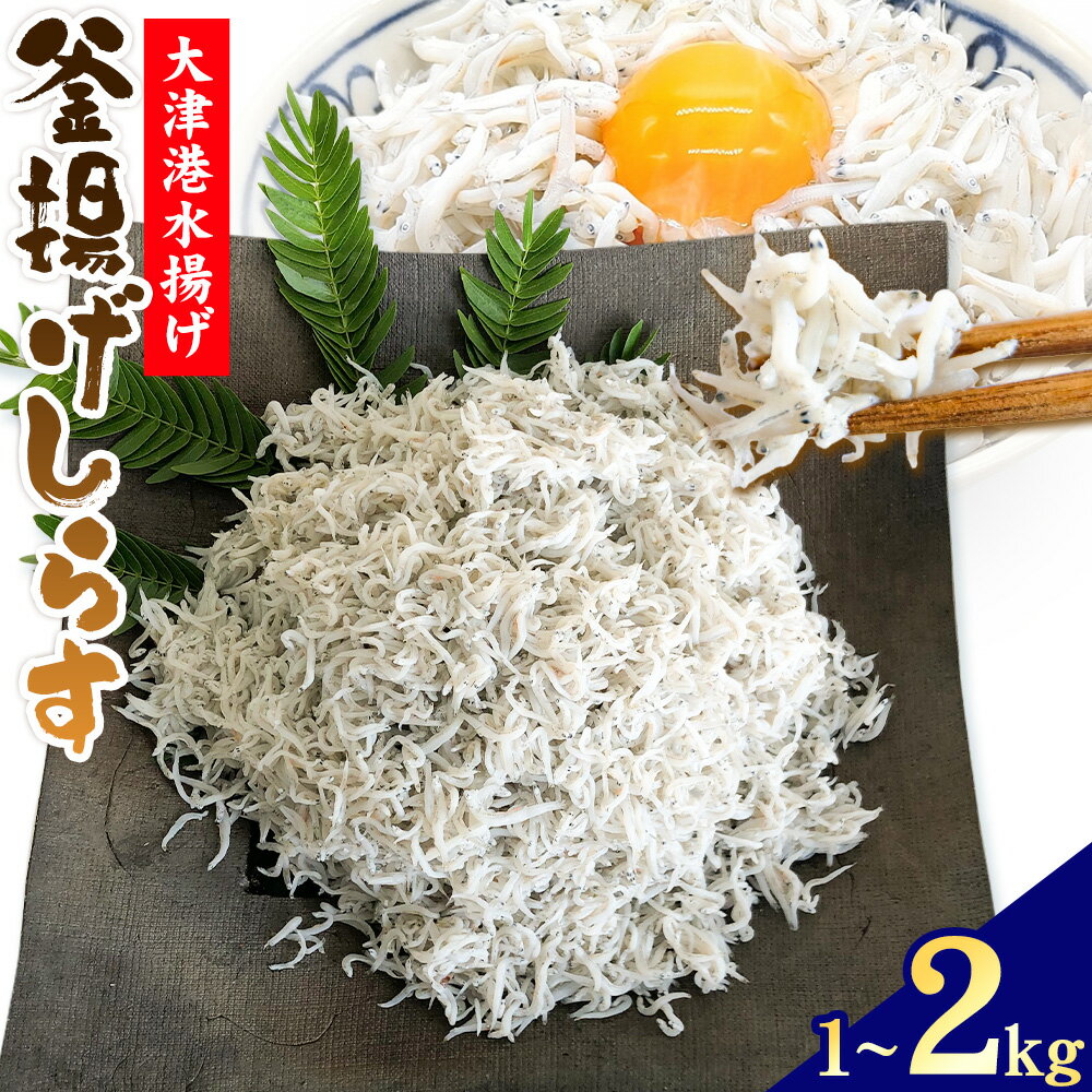 【ふるさと納税】釜揚げしらす 大津港水揚げ しらす 選べる 1kg 2kg 川崎水産株式会社 《30日以内に出荷予定(土日祝除く)》釜揚げ 減塩 茨城県 河内町 【配送不可地域あり】（沖縄・離島）