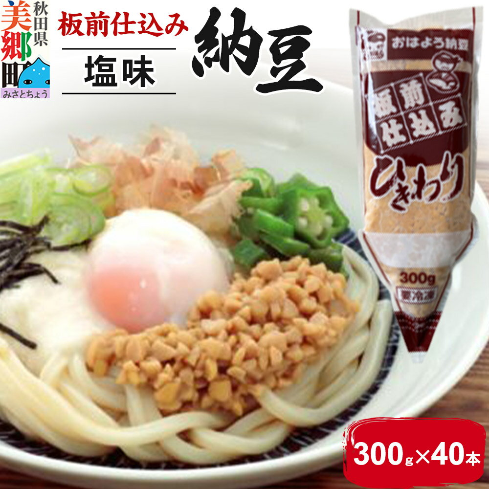 【ふるさと納税】ヤマダフーズ 板前仕込み ひきわり 300g（塩味・40本入） [納豆 なっとう ナットウ ひきわり 板前仕込み 飯のお供 ご飯のおとも ごはんのお供 朝食]