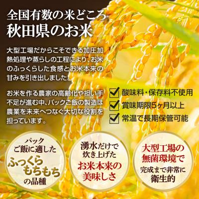 ふるさと納税 男鹿市 「産直ごはん」 秋田県産米パックごはん180g×48個米保存食ご飯|23_aks-014801 |  | 03