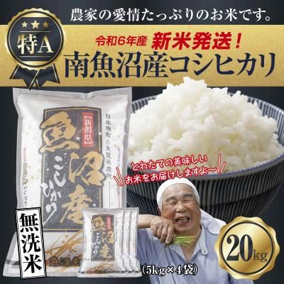 ふるさと納税 南魚沼市 無洗米 令和7年産 南魚沼産 コシヒカリ 20kg (美味しいお米の炊き方ガイド付き)