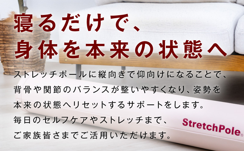 【LPN社製】ストレッチポールEX ピンクベージュ【正規品 セルフケア ストレッチ エクササイズ 腰痛 肩こり 体幹 コアトレ 大阪 泉佐野 大阪府 泉佐野市】