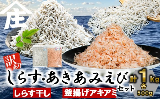 【8/11~ 寄附額改定】 紅白丼セット 訳ありしらす干し 釜揚げアキアミエビ 500gセット 合計1kg しらす 訳あり しらす干し 釜揚げ 海鮮 お魚 アキアミエビ 冷凍 料理 丼 天ぷら かき揚げ チャーハン パスタ うどん ごはん おかず 紅白丼 おすすめ 師崎 山庄水産 愛知県 南知多町 夕食 海老 シラス丼 人気しらす お米 米 こめ コメ に合う おこめ と合う おいしいしらす