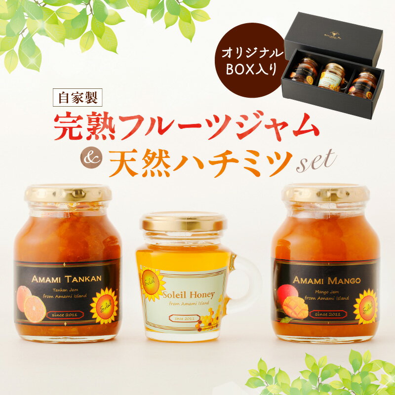 【ふるさと納税】【 自家製 】 完熟 フルーツ ジャム & 天然 ハチミツ セット ペースト ソース 蜂蜜 はちみつ ハニー たんかん マンゴー 島ざらめ 着色料 保存料 不使用 それいゆふぁ〜む ソレイユスマイル 鹿児島 奄美市 奄美大島 おすすめ ランキング プレゼント ギフト