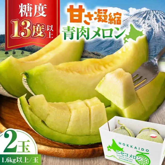 【先行予約】青肉メロン 2玉  [AJAH022] メロン