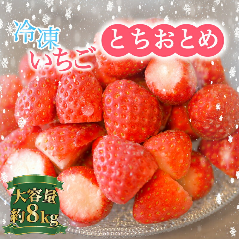 【ふるさと納税】 冷凍イチゴ 8kg （1kg × 8 ） レシピ レシピ付 萩谷園芸 銚子産 とちおとめ 苺 いちご イチゴ 真空パック 冷凍 冷凍フルーツ カットフルーツ フルーツ ジャム スムージー 千葉県 銚子市