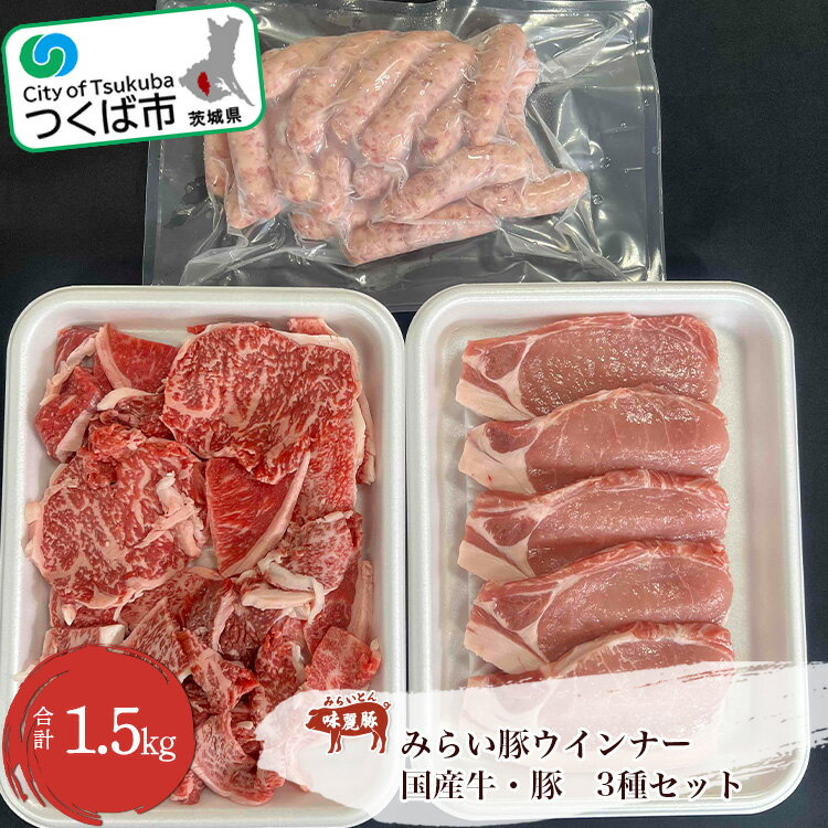 【ふるさと納税】村下商事のおすすめバラエティパック (牛・豚・ウインナー) 1.5kg | 茨城県 つくば市 BBQ 肉 焼肉 国産牛 牛肉 豚肉 お寄せ 国産 人気商品 ギフト お得 家庭用 グルメ ロース バラ 切り落とし 1317580