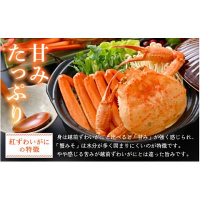 ふるさと納税 越前町 【訳あり】≪浜茹で≫越前産 紅ずわいがに 約700g × 4杯 食べ方しおり付【12月発送分】 |  | 02