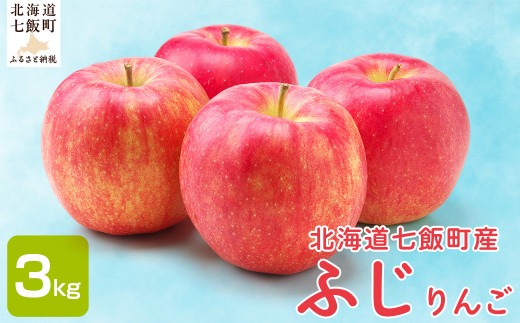 【2026年1月中旬以降発送】ふじ3kg 【 ふるさと納税 人気 おすすめ ランキング りんご リンゴ 林檎 ふじ 3kg 七飯町産 北海道 七飯町 送料無料 】 NAAL003