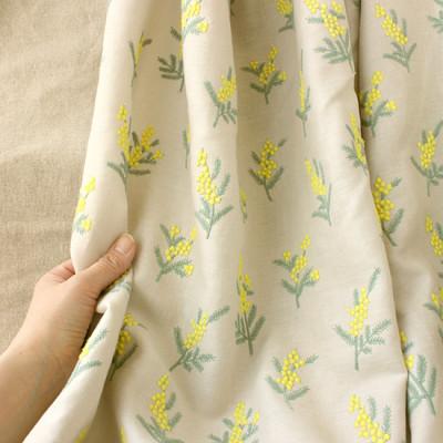 ふるさと納税 小矢部市 ミモザの刺繍生地【0.5m】LB-21988 |  | 03