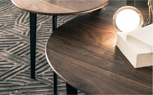 【Ritzwell】OS SIDE TABLE（直径700） サイドテーブル ウォールナット [AYG026]