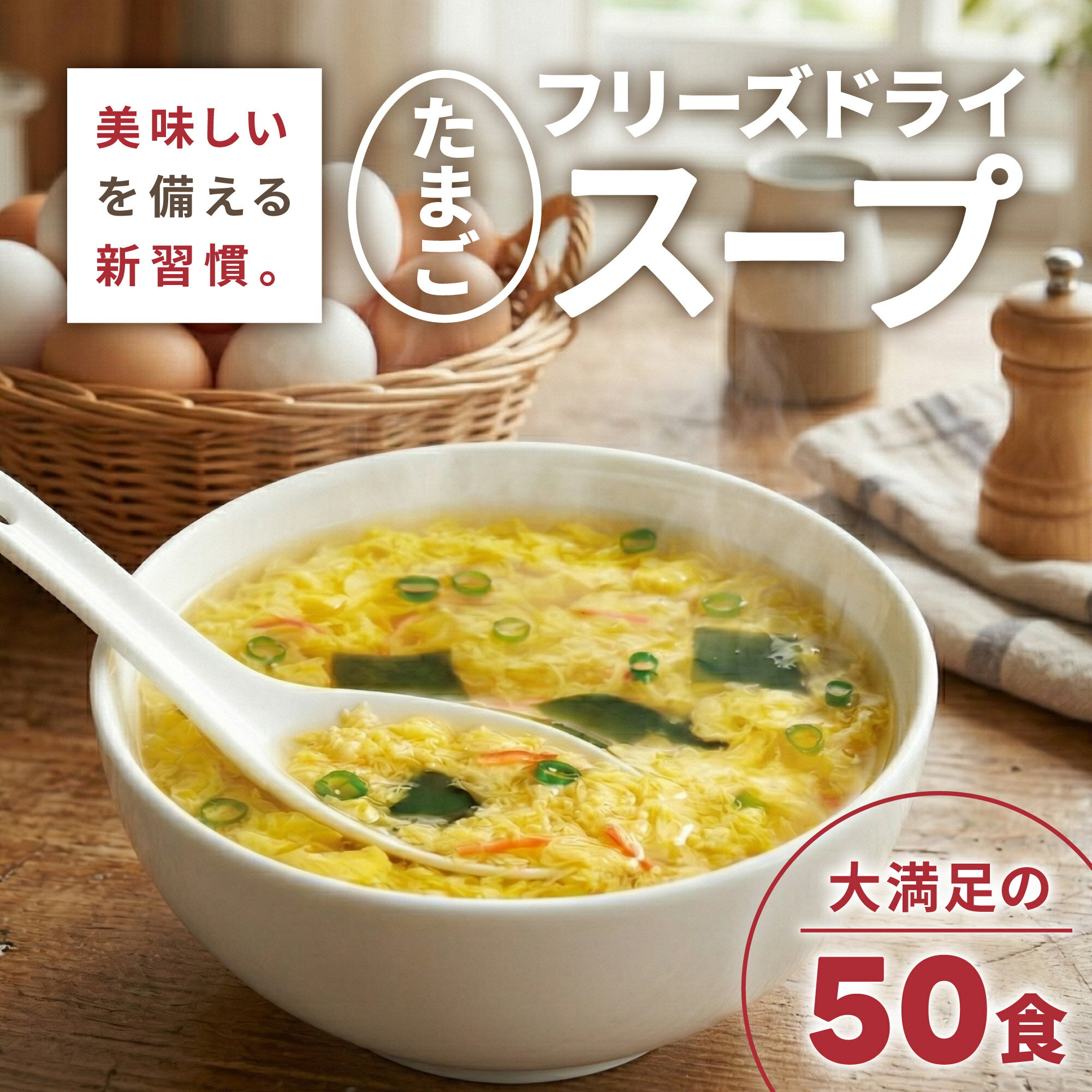 【ふるさと納税】フリーズドライたまごスープ50食セット ハチ食品株式会社 山口県 防府市 B-D19 卵スープ スープ インスタント 大容量 まとめ買い フリーズドライ 保存食 備蓄 時短 朝食 常備菜