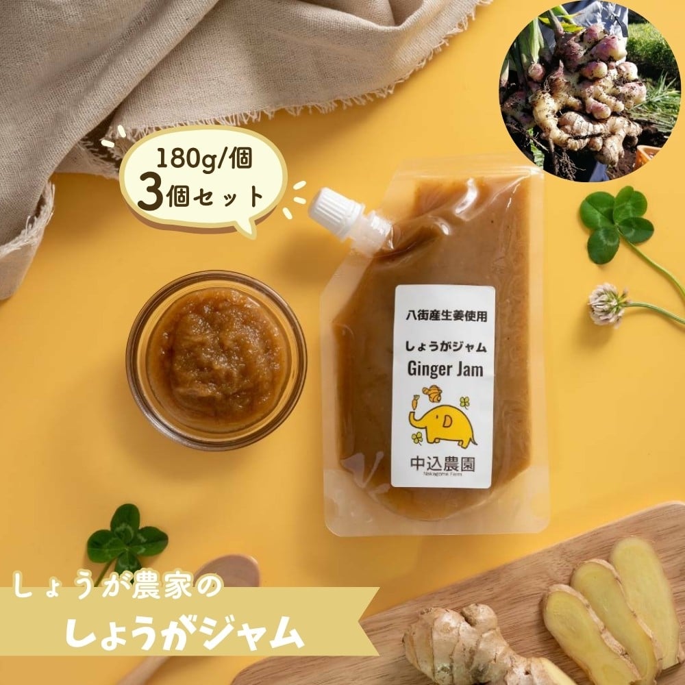 
                  しょうが農家のしょうがのジャム３個セット 生姜 しょうが ジンジャー 生姜ジャム しょうがジャム ジンジャージャム 八街しょうが 八街産しょうが 国産しょうがジャム
                