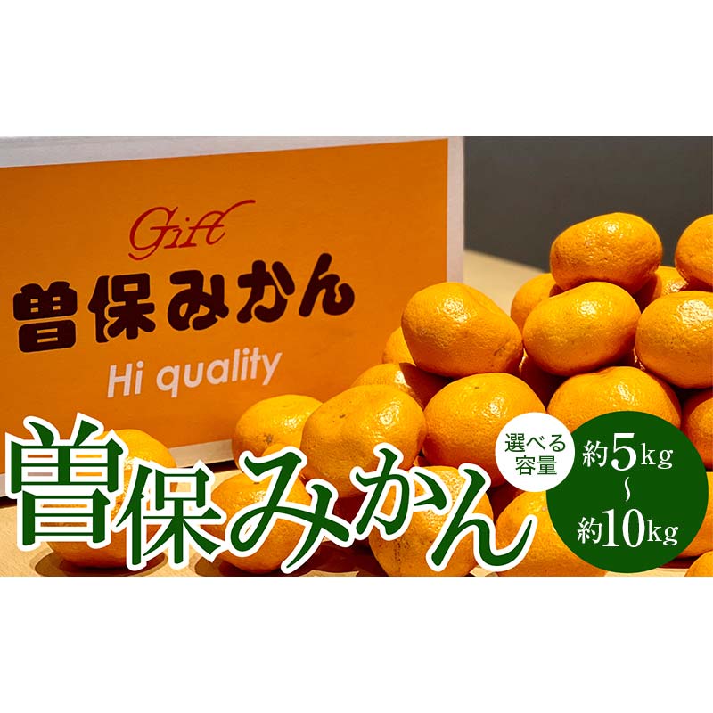 【ふるさと納税】【香川県三豊市共通返礼品】最高峰！三豊市の「曽保みかん」約5kg、約10kg FAH-0021var