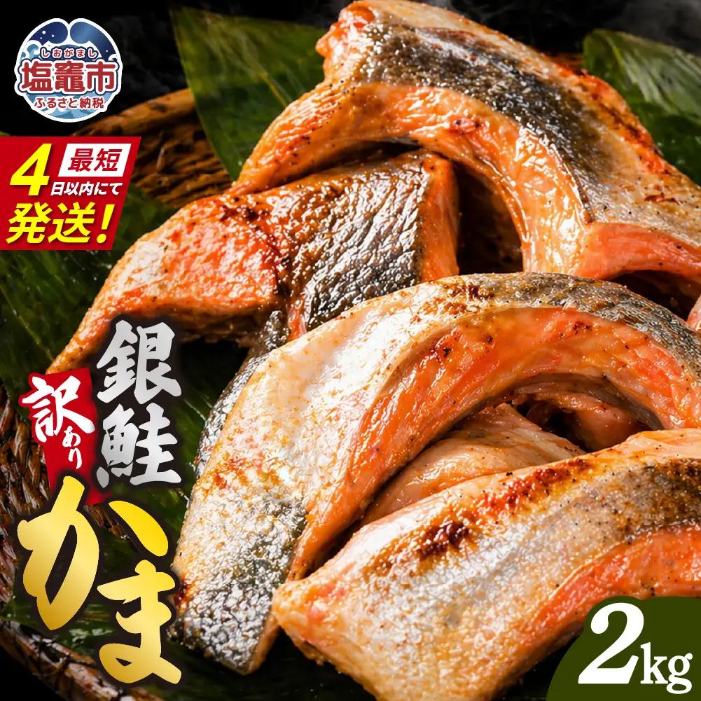 [スピード発送 最短4日] 鮭 銀鮭 かま 訳あり 2kg 塩竈市 三晃食品