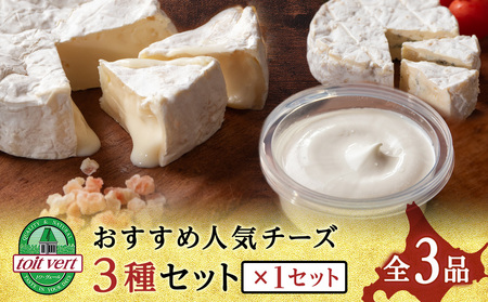 チーズ3種セット クリームチーズ・カマンベール・ホワイトブルーチーズ 各1個 セット 乳製品 チーズ 北海道ふるさと納税