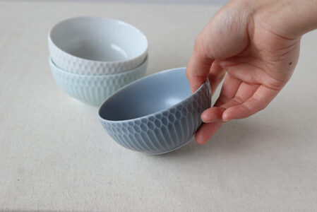 【4枚SET】美濃焼 さざなみ 10小鉢 ブルーグレー 9.7×4.4cm 200cc ボウル【1440656】