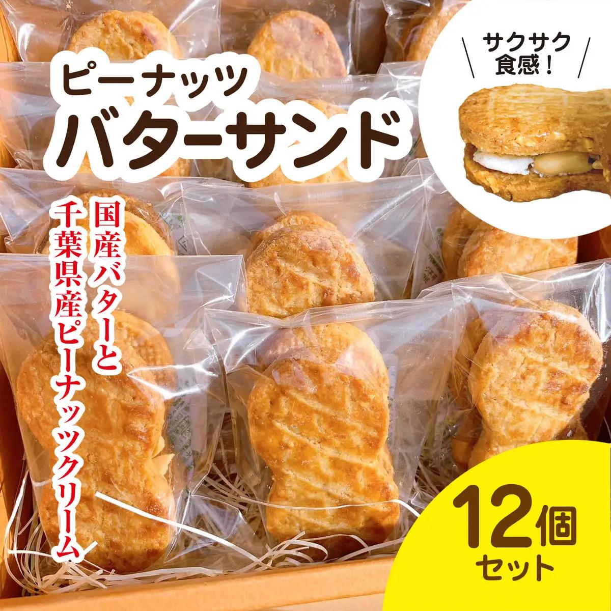 産地直送のピーナッツバターサンド×12個セット 千葉県 大網白里市 BD001