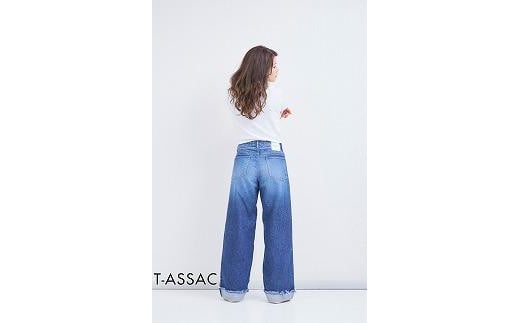 DB25【SIZE:1】T-ASSACレディースジーンズ「WIDE/LIGHT INDIGO」（ワイド）