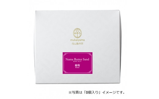 生バターサンド セット（プレーン8個・葡萄8個） 向山製作所 ｜ 人気スイーツ お取り寄せ ギフト プレゼント ラム風味 洋菓子 バターサンド 福島県 大玉村 my002