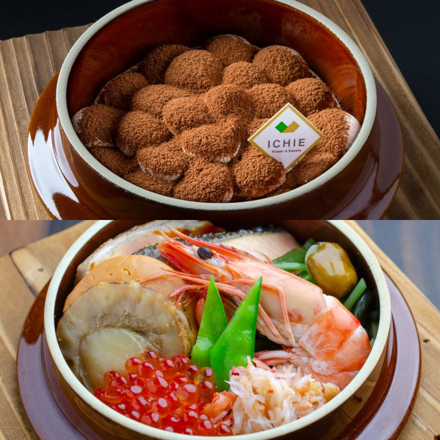 ＜旬のお料理 釜めし いちえ＞しばれ釜めし＆スイーツ２個ギフト(いちえ特製、ティラミス)