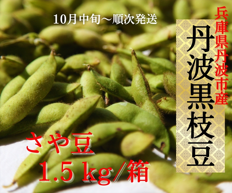 
さや　丹波産丹波黒枝豆　1.5㎏
