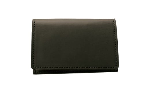 [25-11-4] イタリーレザー　総革　名刺入れ(ブラック)