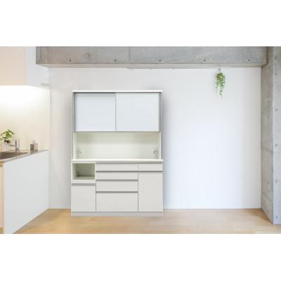 ふるさと納税 大川市 シュシュ 幅150cm カラー・高さが選べるハイタイプキッチンボード　ホワイト/ナチュラル/ブラウン