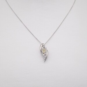 ジュエリー産地甲府　プラチナ/K18イエローダイヤモンドペンダント0.20ct　82318