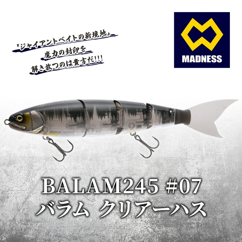【ふるさと納税】BALAM245 #07 バラム クリアーハス〈マドネス、ビックベイト、スイムベイト、ジャイアントベイト、釣り、バス釣り、ルアー、釣り具、スポーツ〉 雑貨 日用品